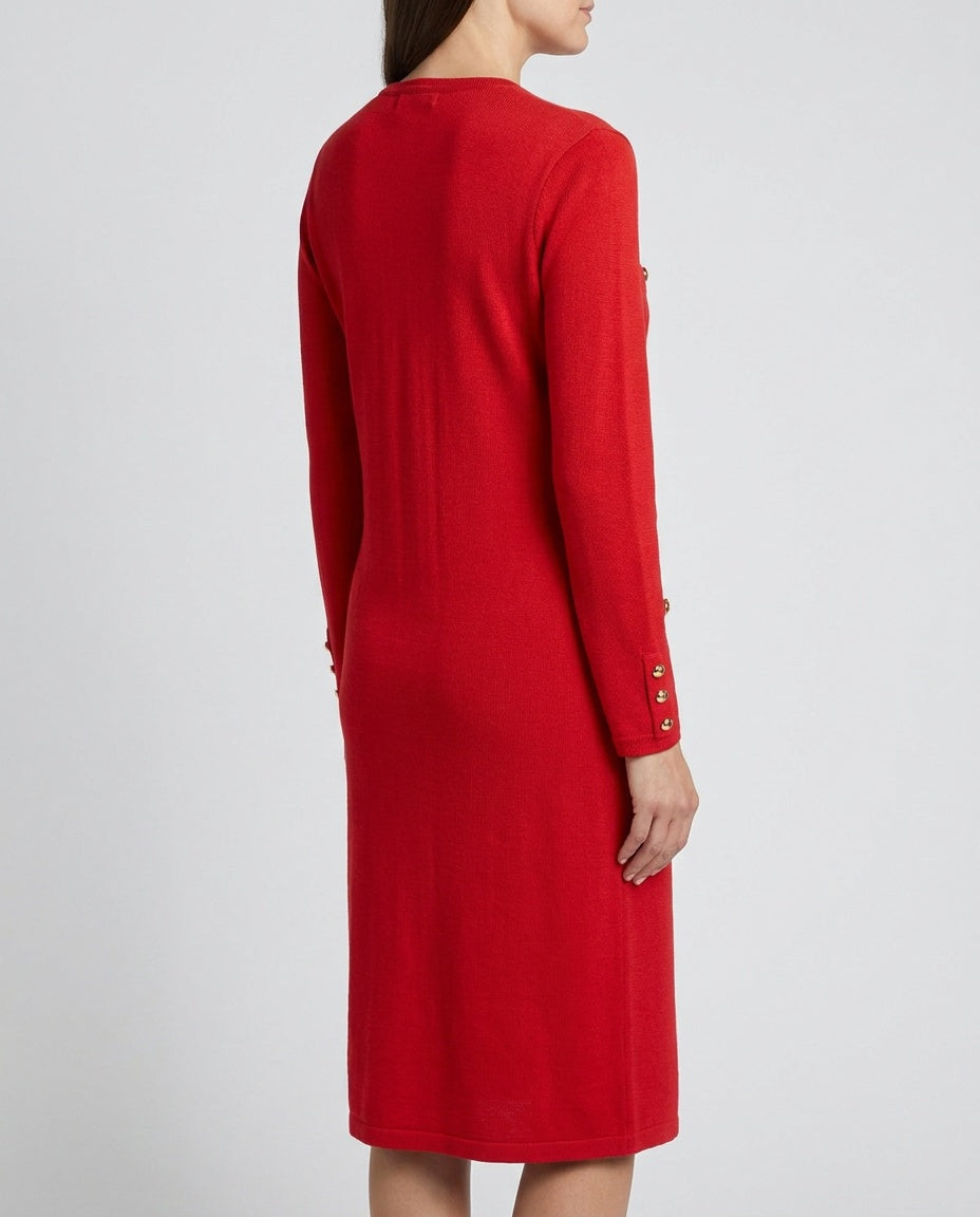 Outlander Petites Red Knit Midi Dress - photo 5