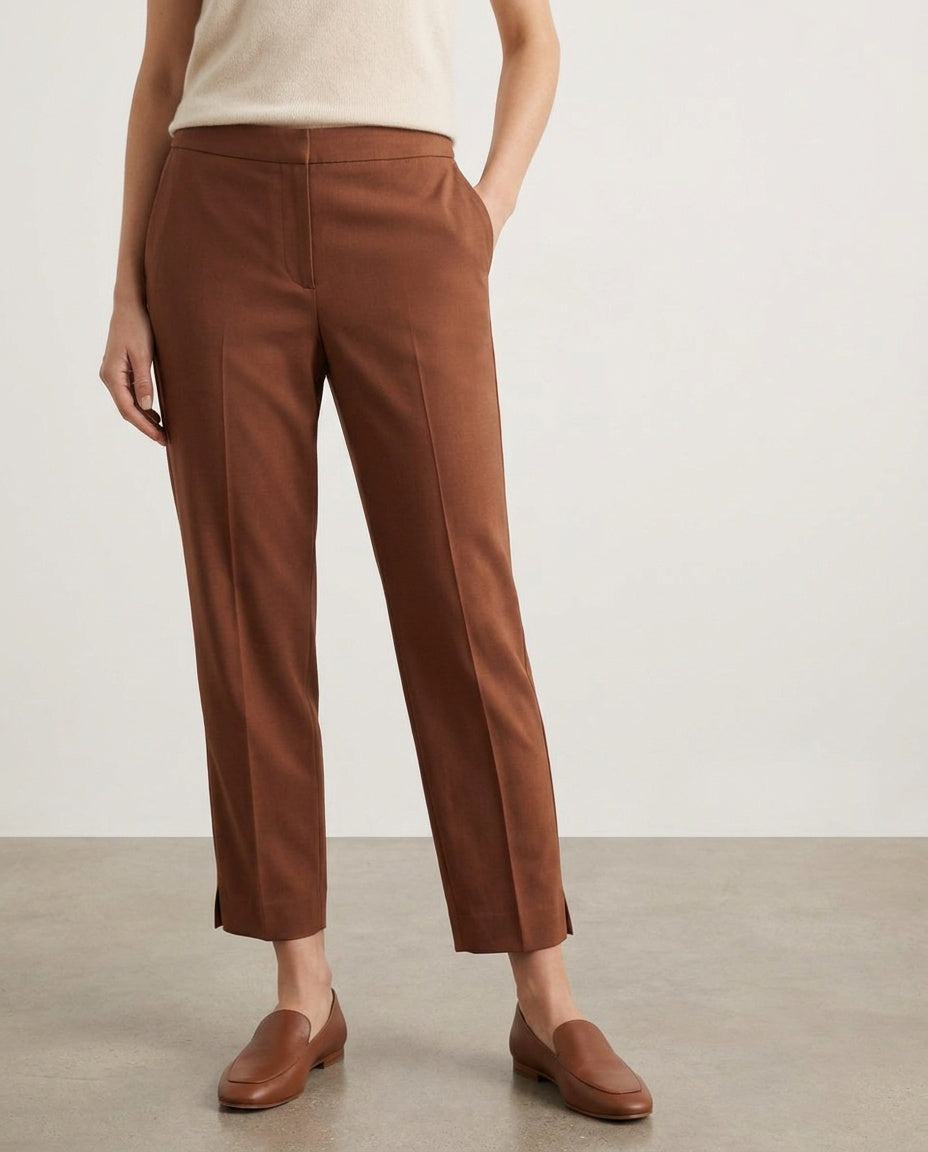 Theory Brown Tapered Pull-On Trousers - photo 5