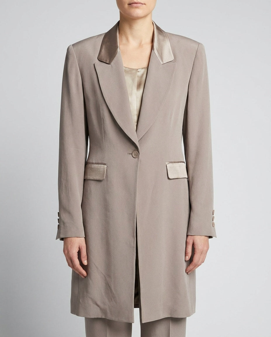 Neiman Marcus Long Silk Duster Blazer - photo 5