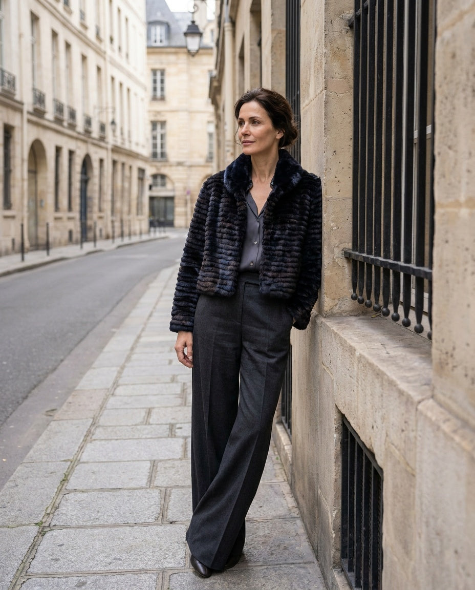 Belle Fare Cropped Rex Rabbit Fur Jacket - photo 5