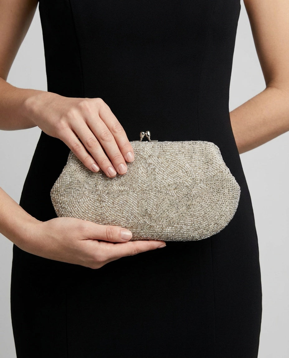 Jala Mid-Century Beaded Evening Clutch Bag - photo 5