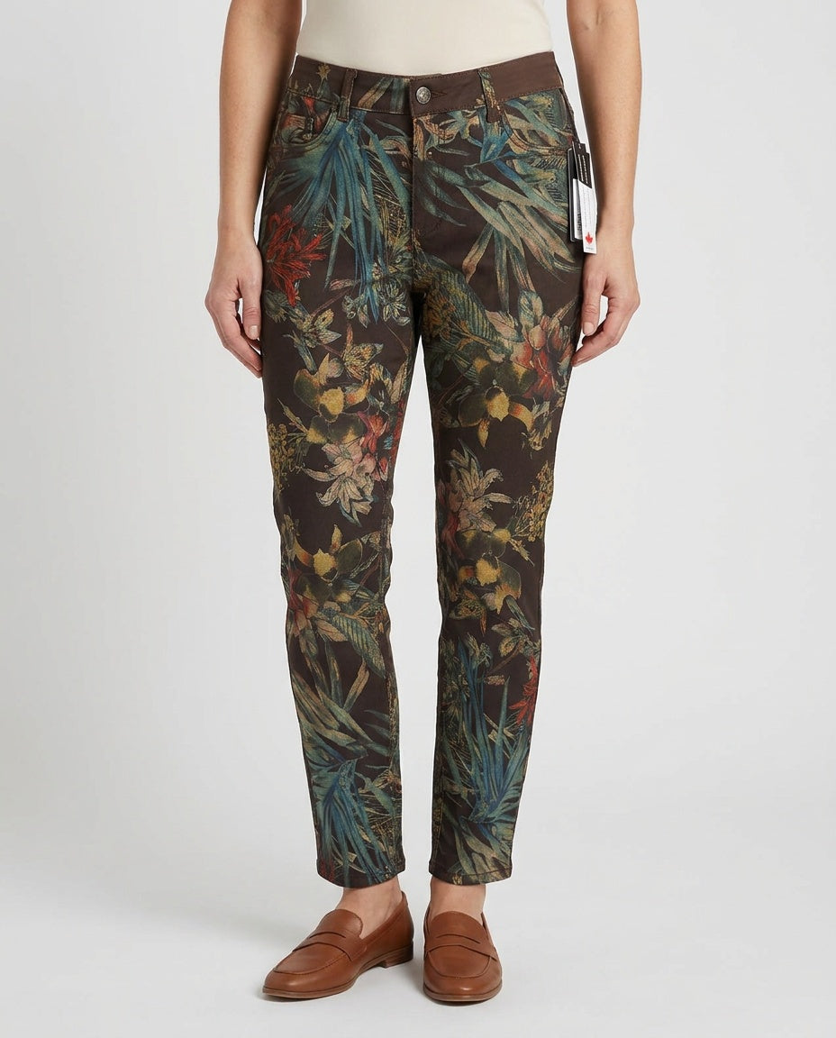Frank Lyman Montreal Design Collection Tropical Print Slim Ankle Pants - photo 5
