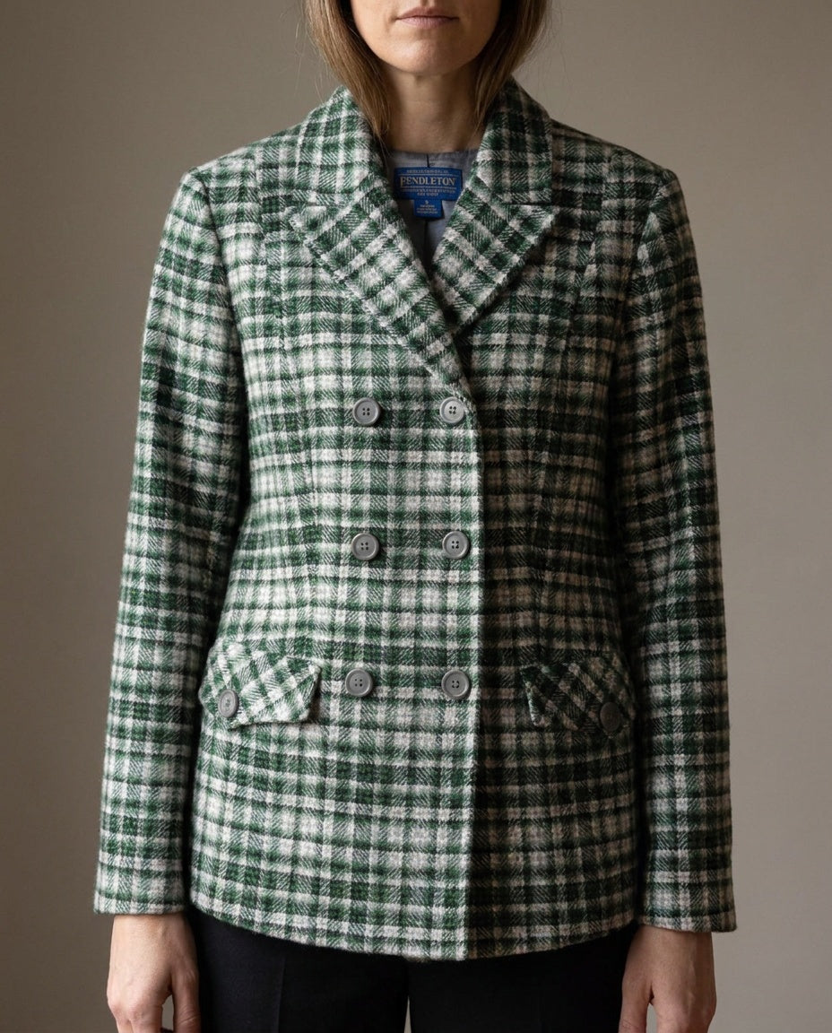 Pendleton Wool Plaid Blazer, Size 8 Petite, 1980s-1990s - photo 5
