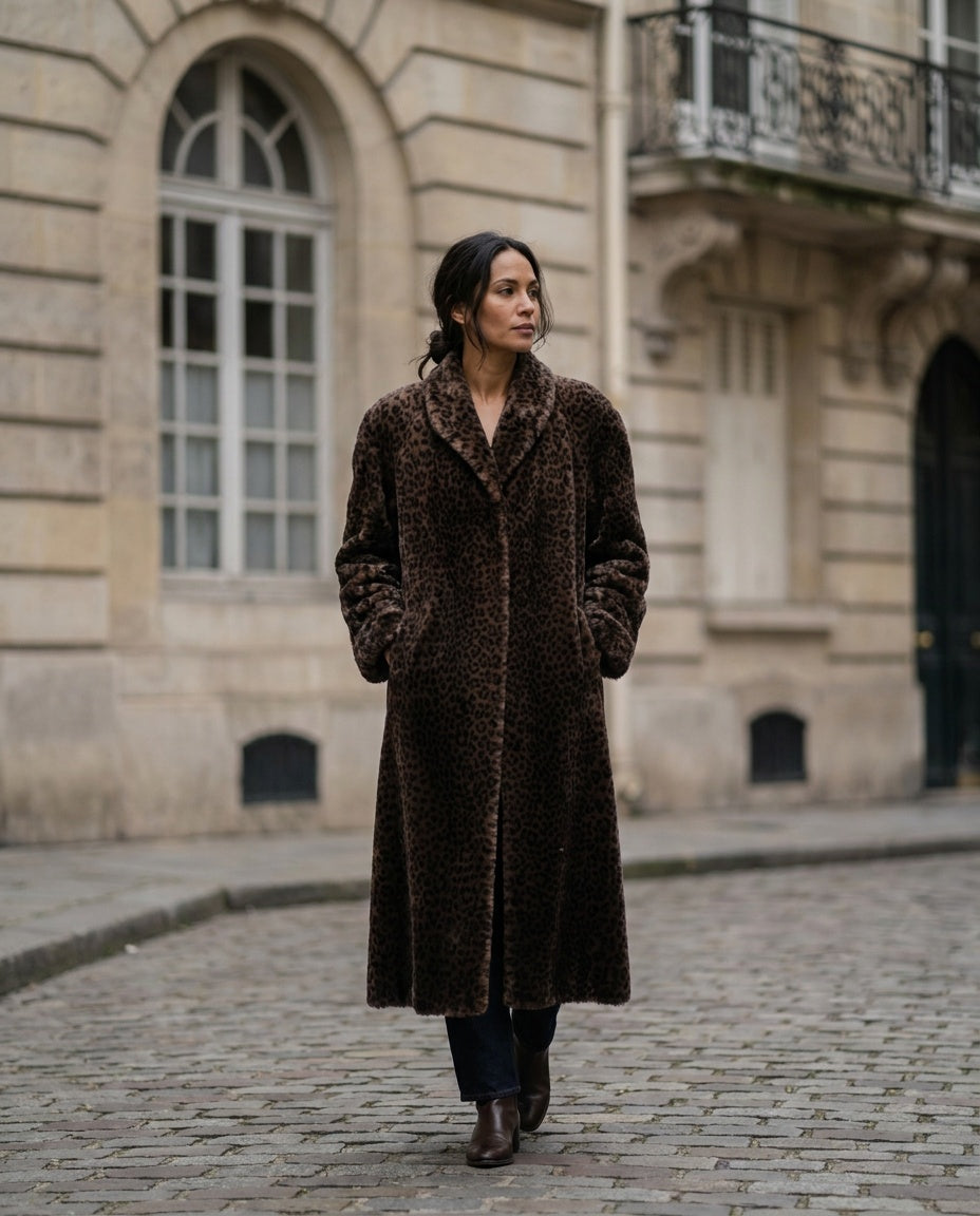 Lorovi Full-Length Faux Fur Leopard Print Coat - photo 5