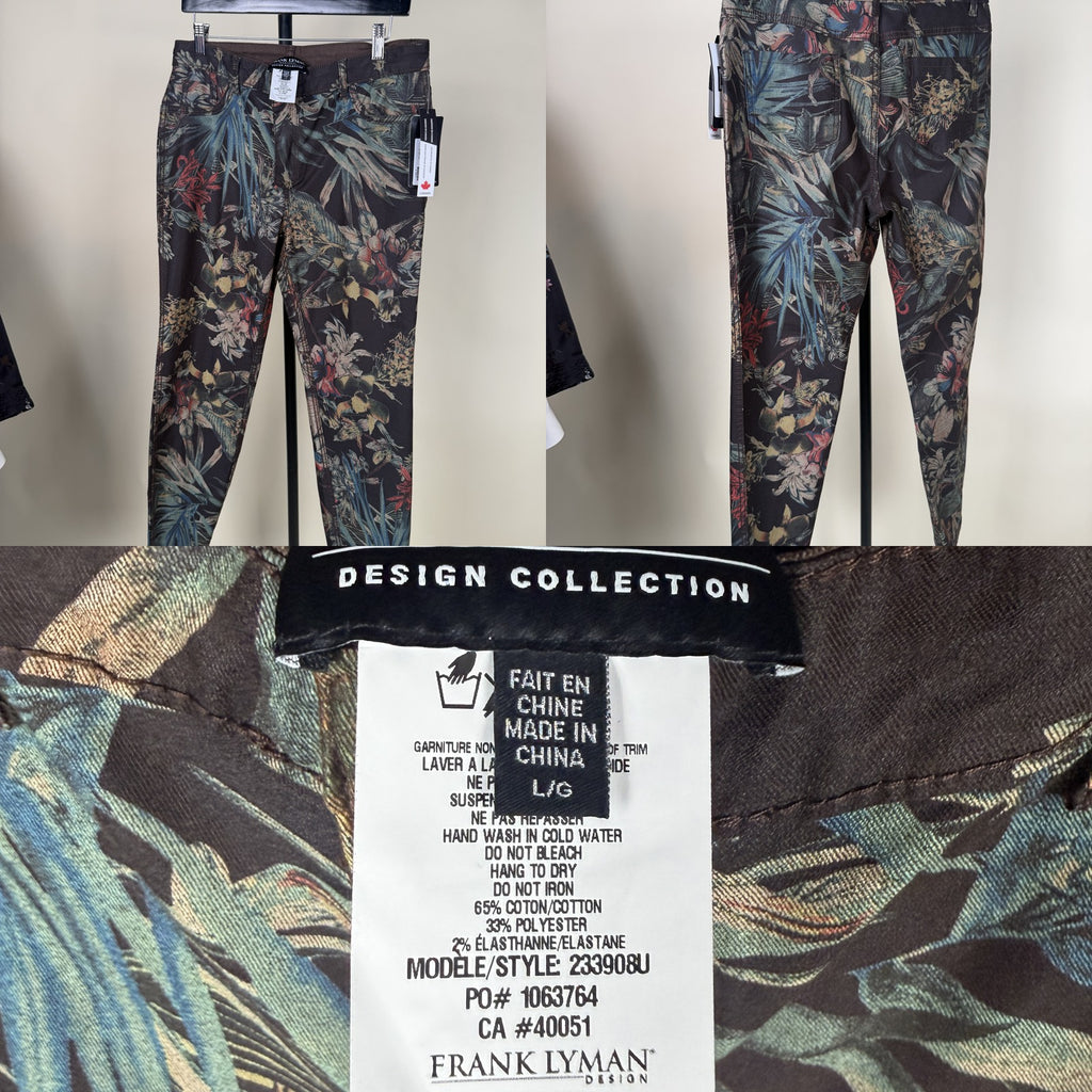 Frank Lyman Montreal Design Collection Tropical Print Slim Ankle Pants - photo 6