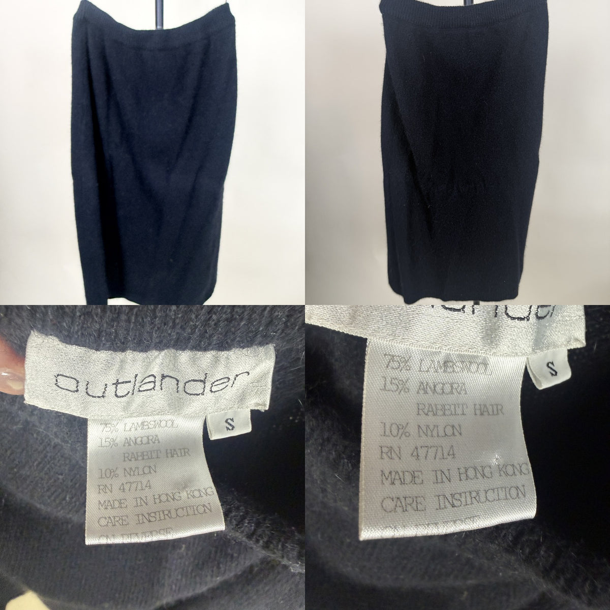 Outlander Knit Pencil Skirt - 75% Lambswool/15% Angora/10% Nylon - 1970s-1980s Era - photo 6