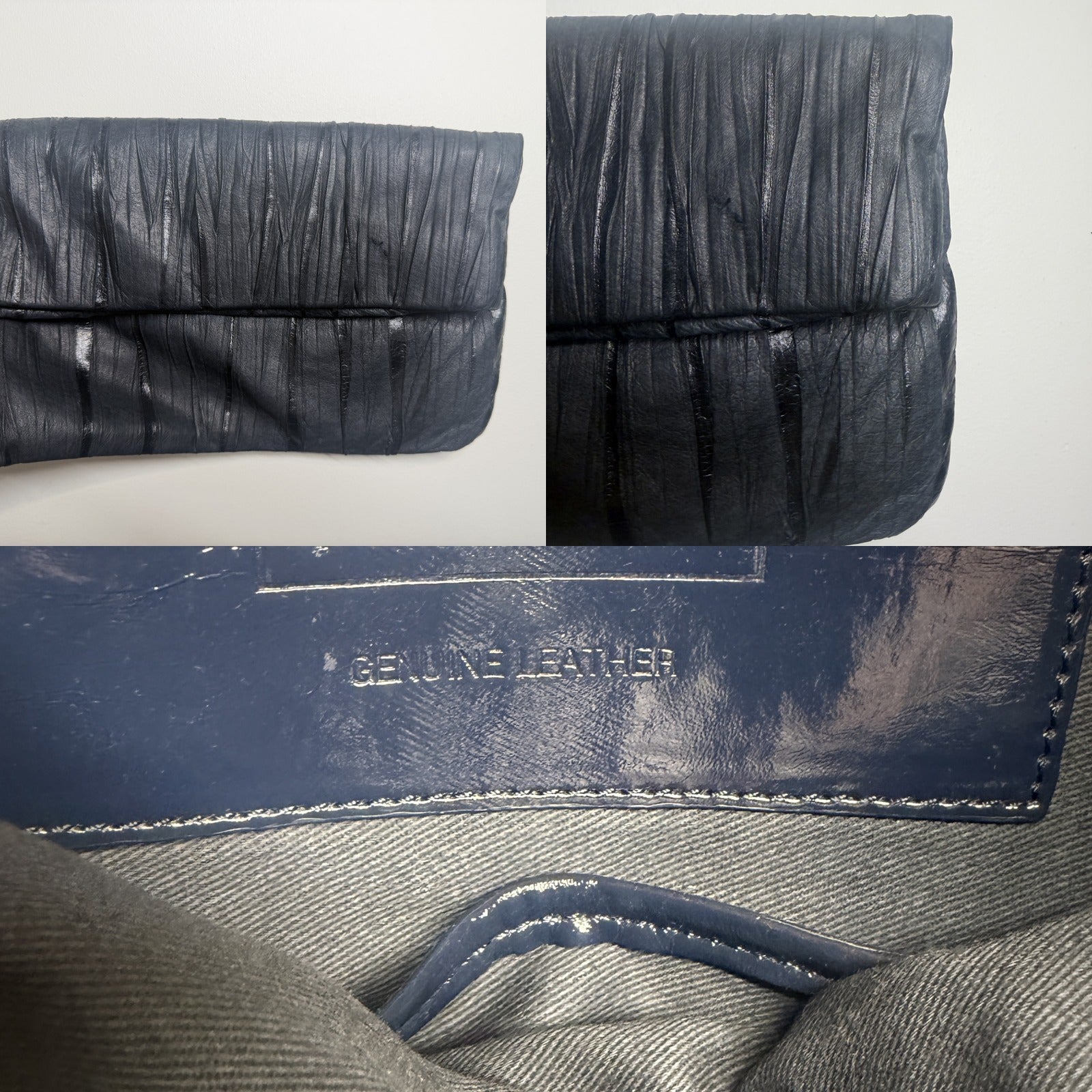 Nordstrom Ruched Leather Clutch Bag - photo 6