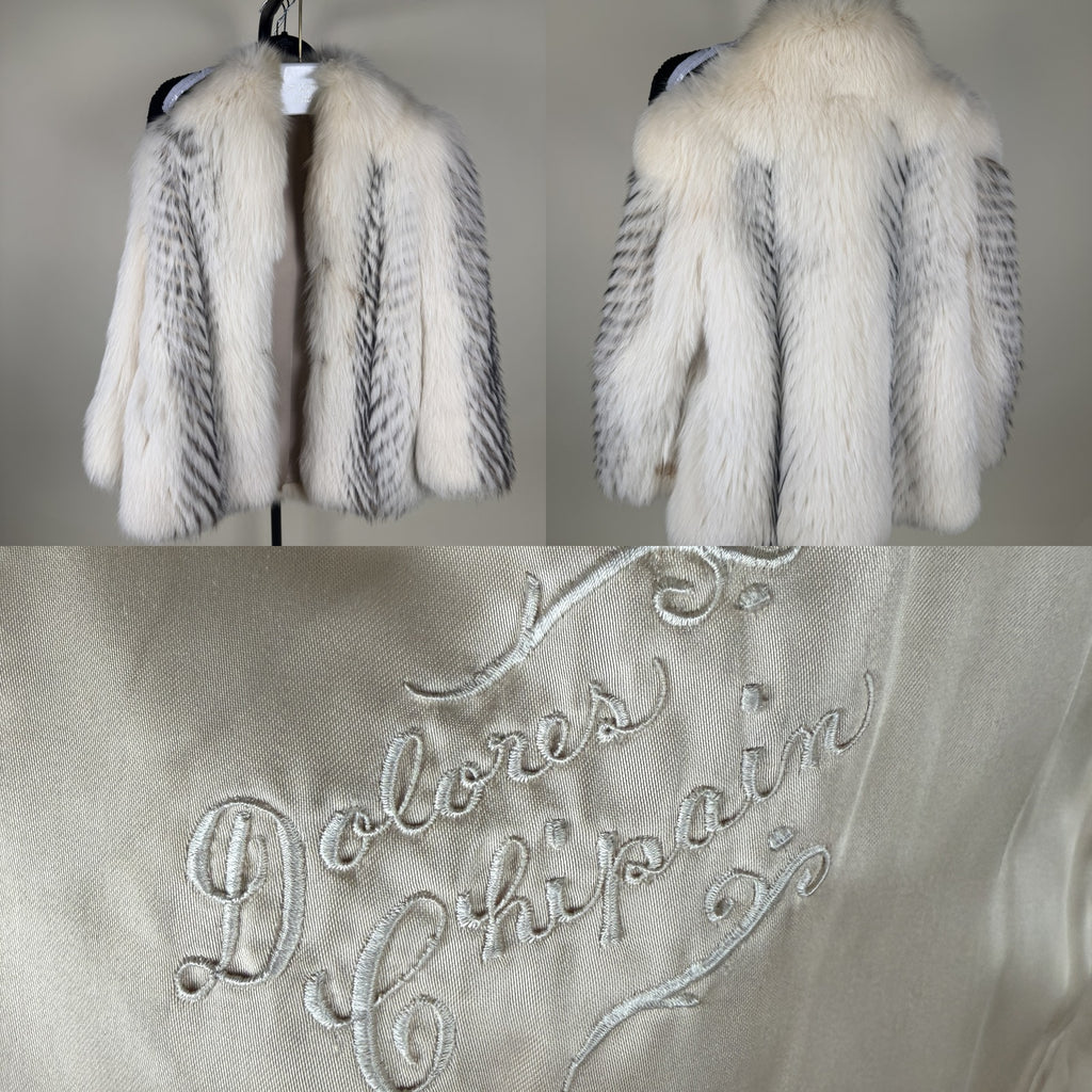 Dolores Chicago Cropped Fur Jacket with Herringbone Pattern - photo 6