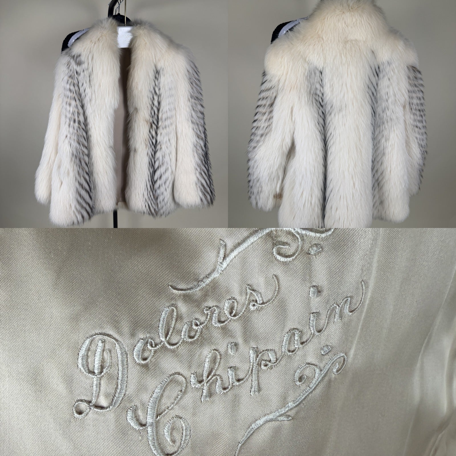 Dolores Chicago Cropped Fur Jacket with Herringbone Pattern - photo 6