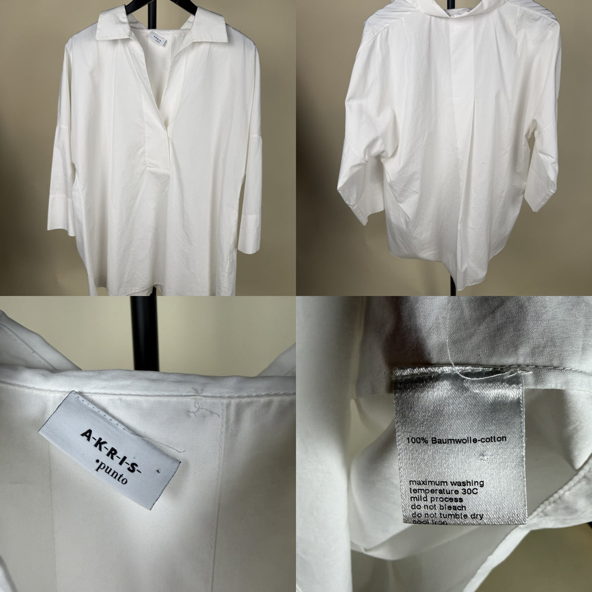 Akris Punto White Cotton Pullover Blouse - photo 6