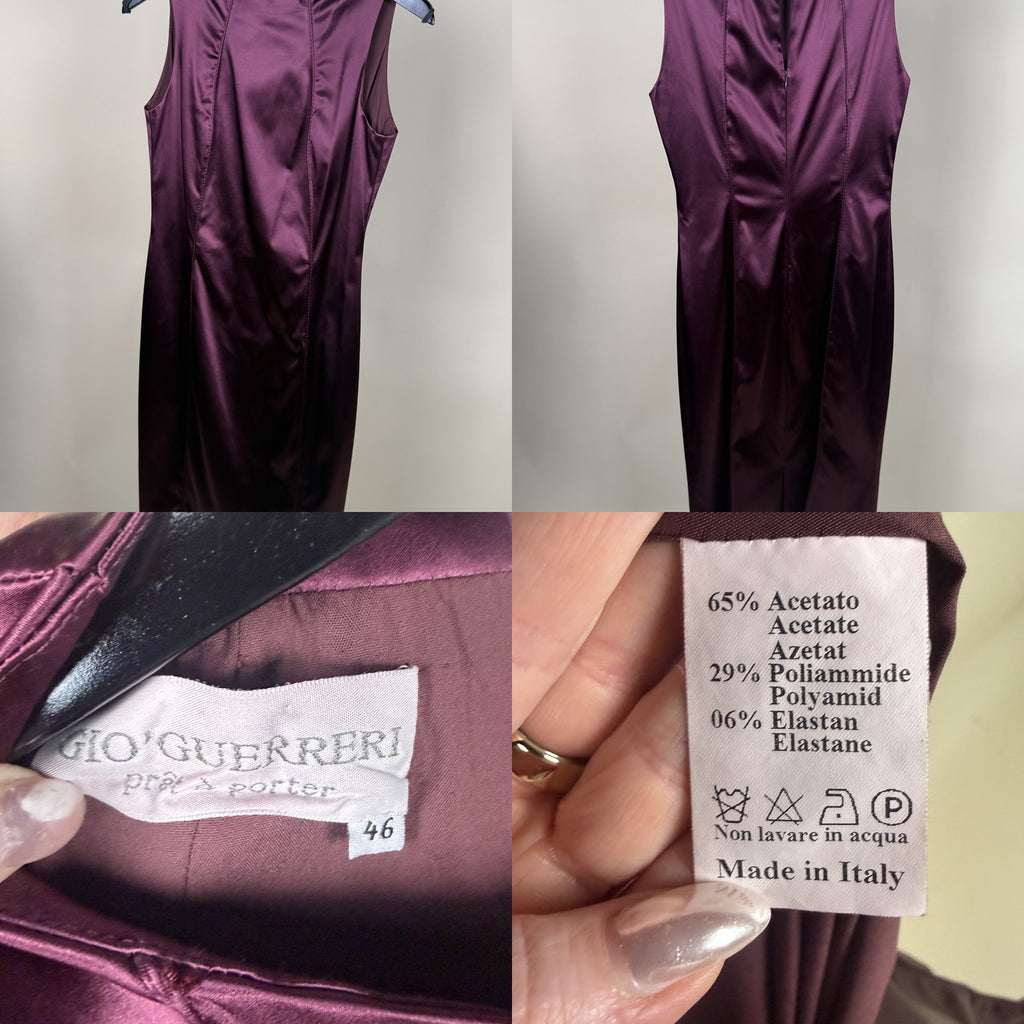 GIO'GUERRERI Deep Burgundy Satin Sheath Dress - photo 6