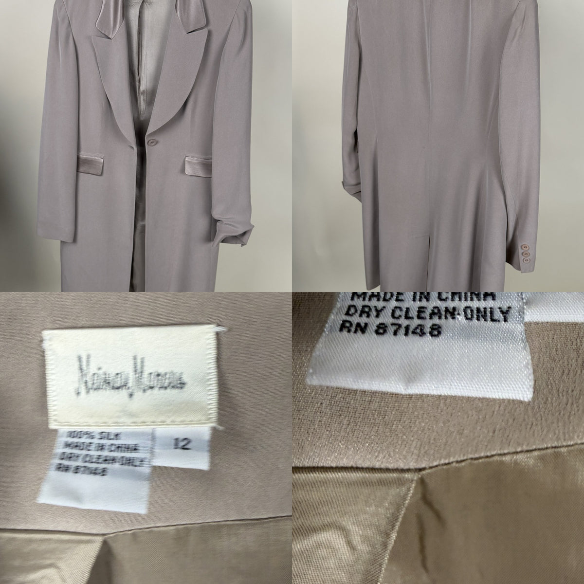 Neiman Marcus Long Silk Duster Blazer - photo 6