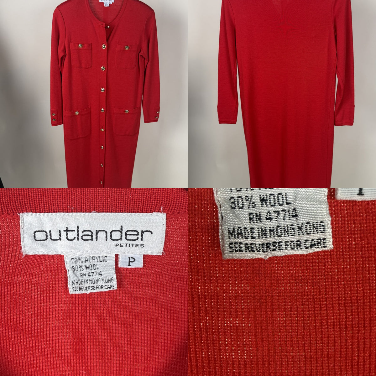 Outlander Petites Red Knit Midi Dress - photo 6