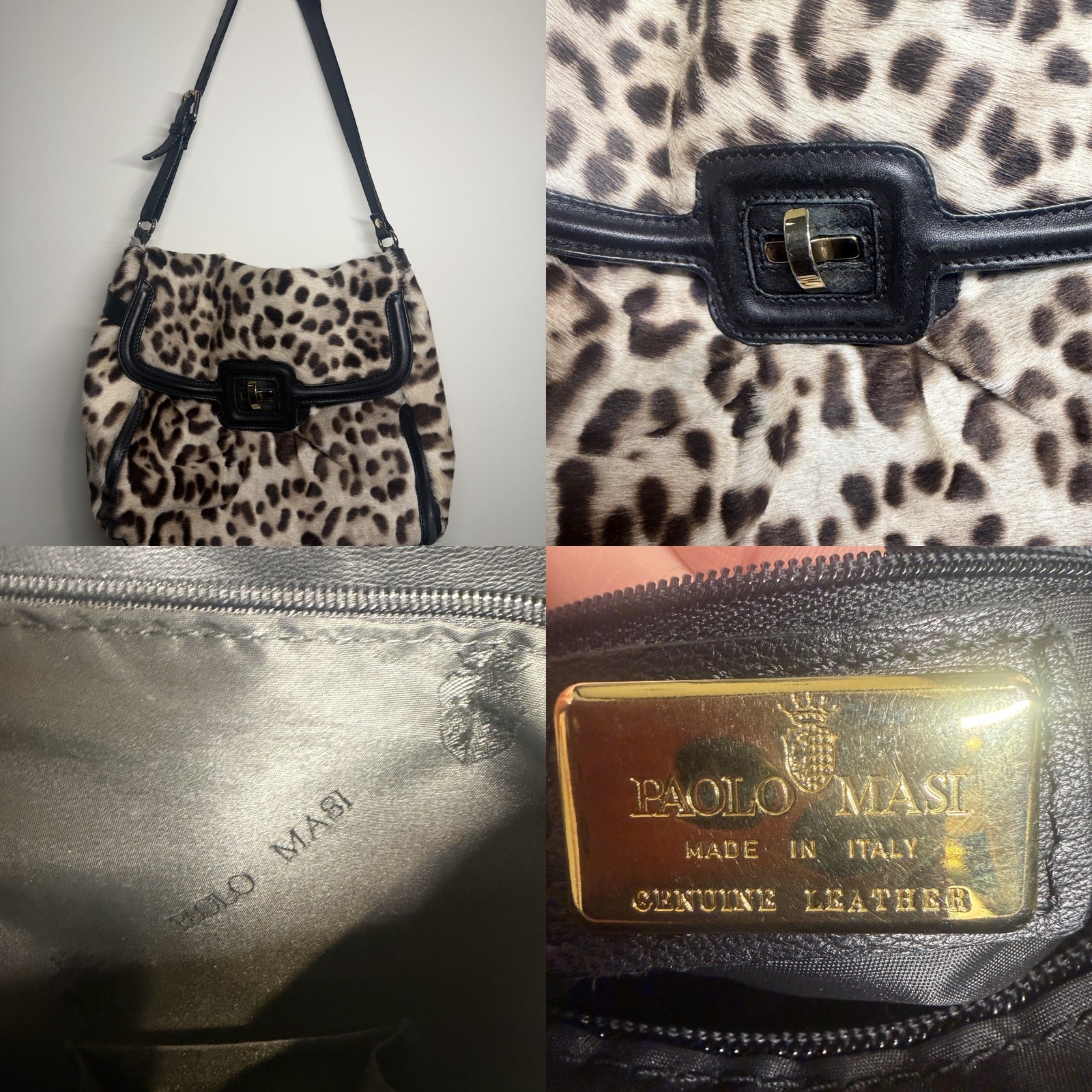 Paolo Masi Leopard Print Shoulder Bag - Genuine Leather - photo 6