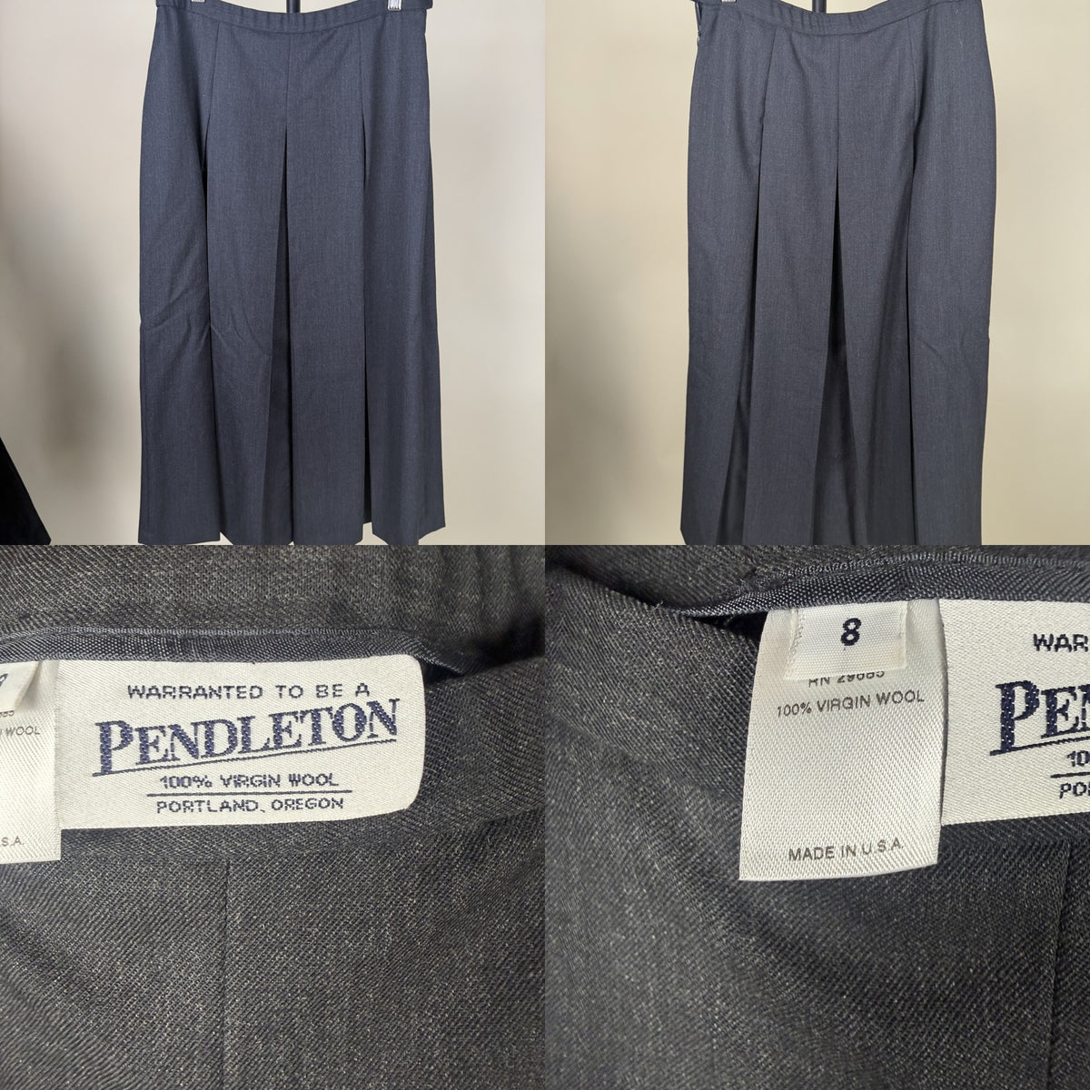 Pendleton 1970s 100% Virgin Wool Pleated Wide-Leg Culottes - photo 6