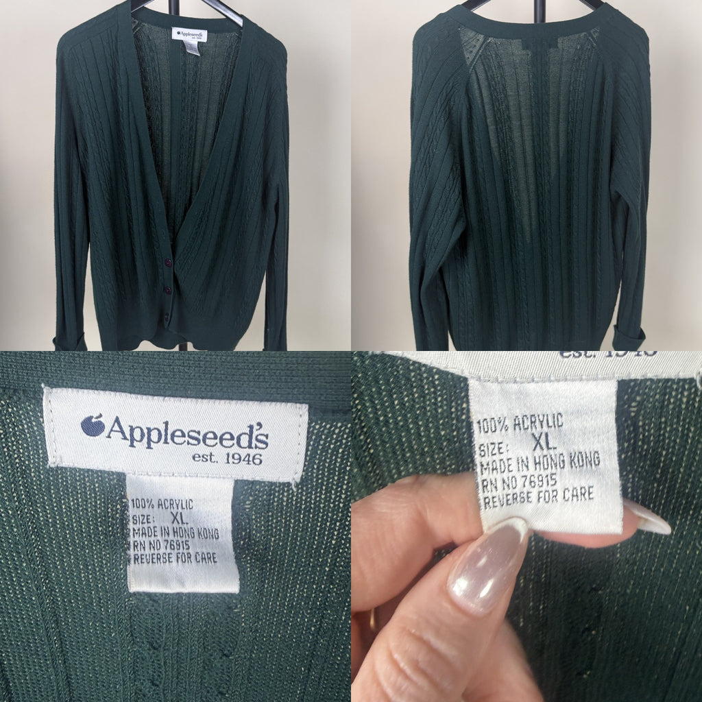 Appleseed's Dark Green Cable-Knit Cardigan - photo 6