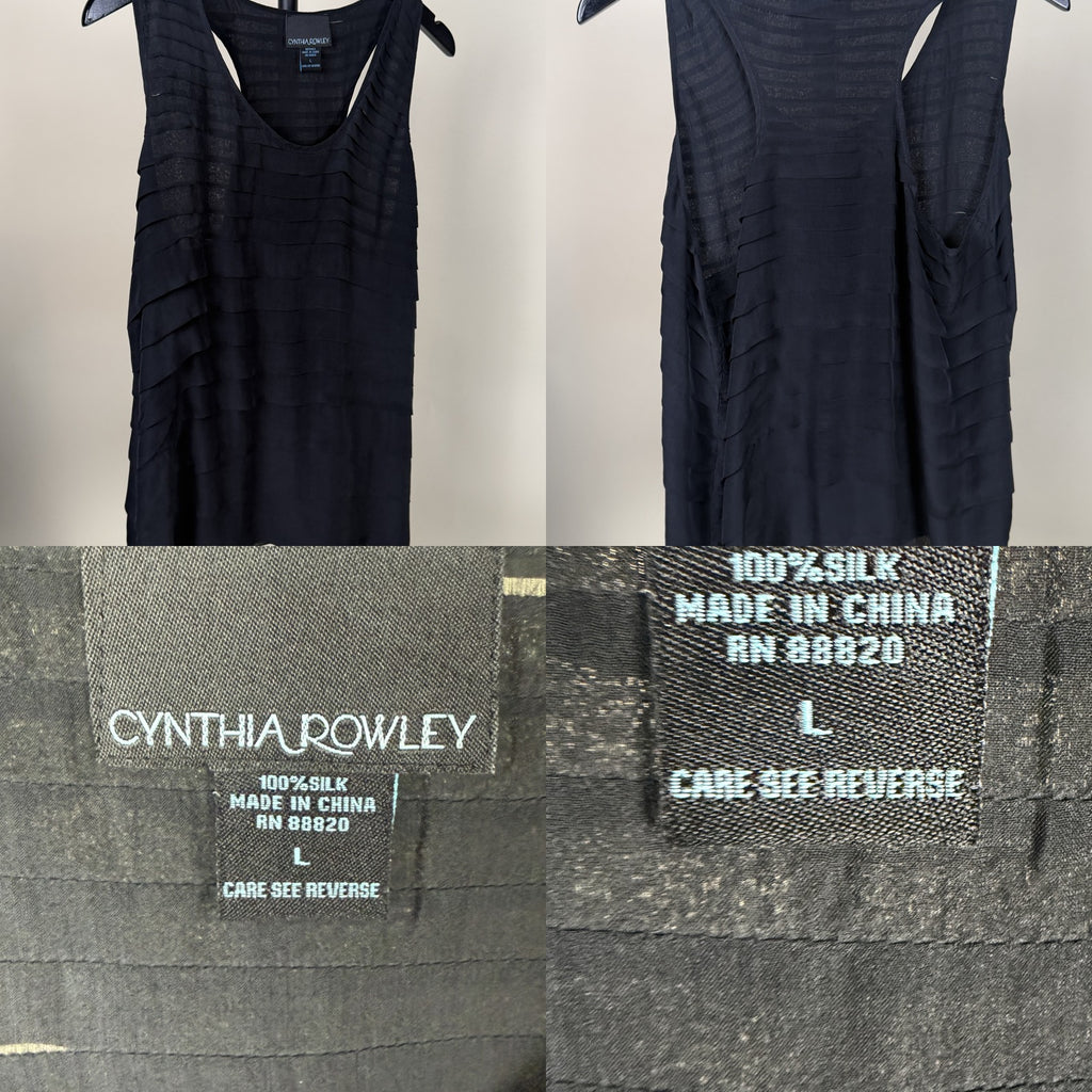 Cynthia Rowley 100% Silk Tiered Ruffle Tank Top - RN 88820 - photo 6