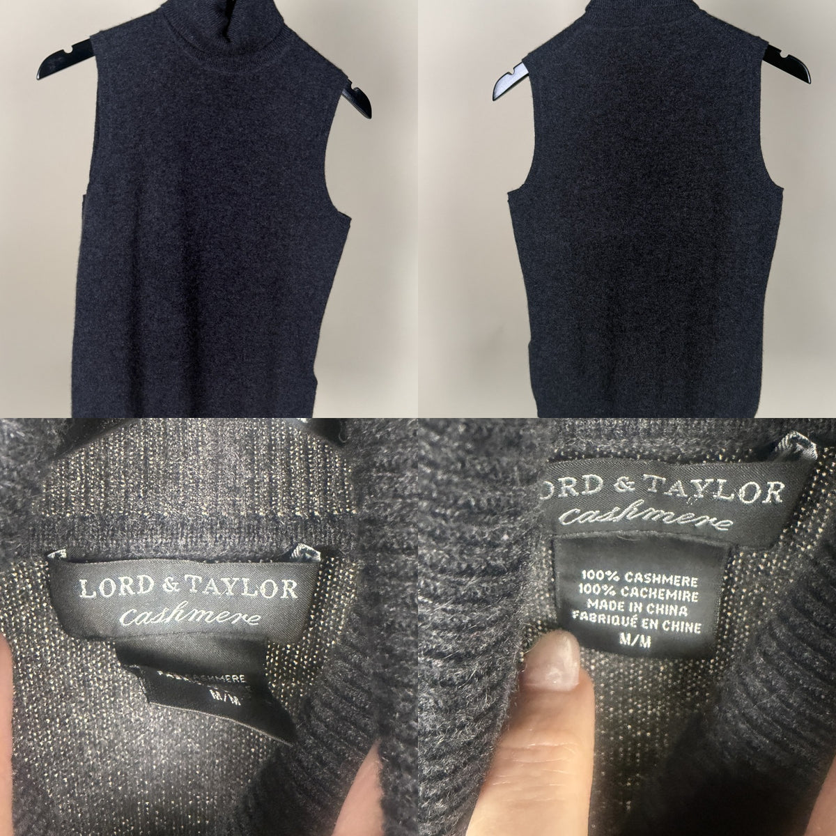 Lord & Taylor Sleeveless Turtleneck Cashmere Vest - photo 6