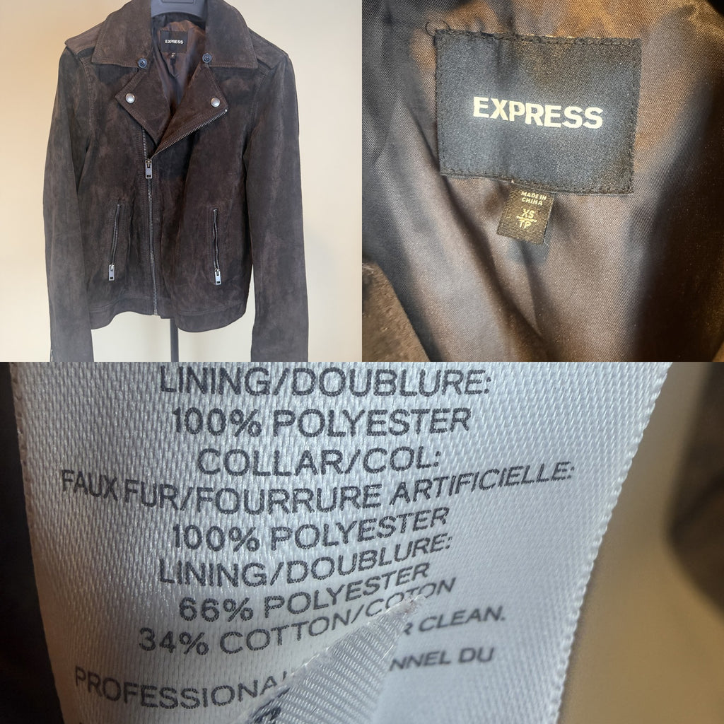 Express XS Suede Moto Jacket - photo 6