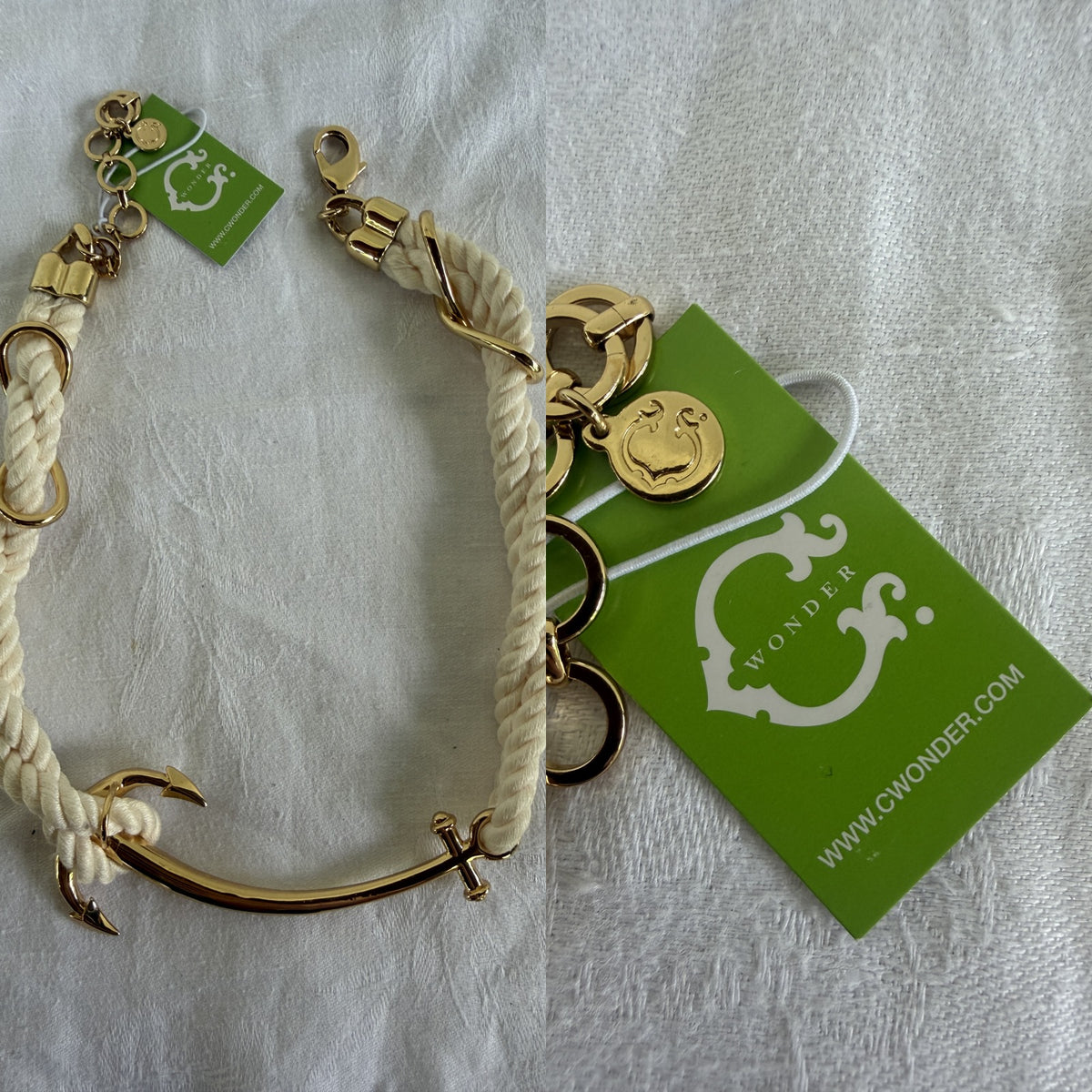 C Wonder Statement Necklace/Belt with Gold-Tone Fish Hook Hardware - photo 5