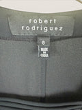 Robert Rodriguez Black Pleated Silk-Spandex Dress