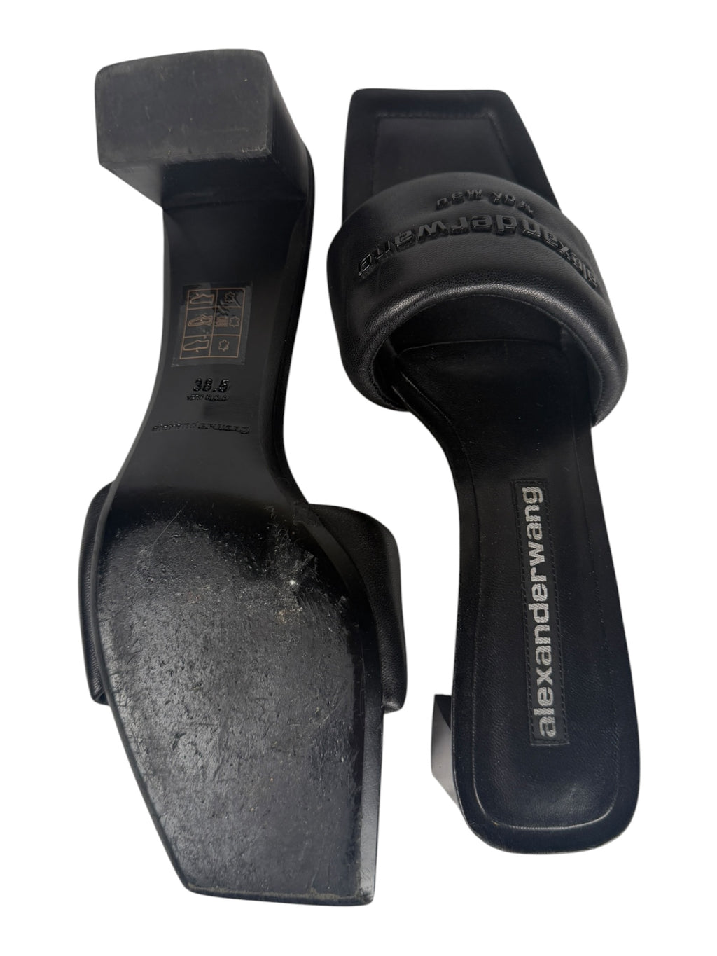 Alexander Wang Black Platform Sandals with Logo Detail