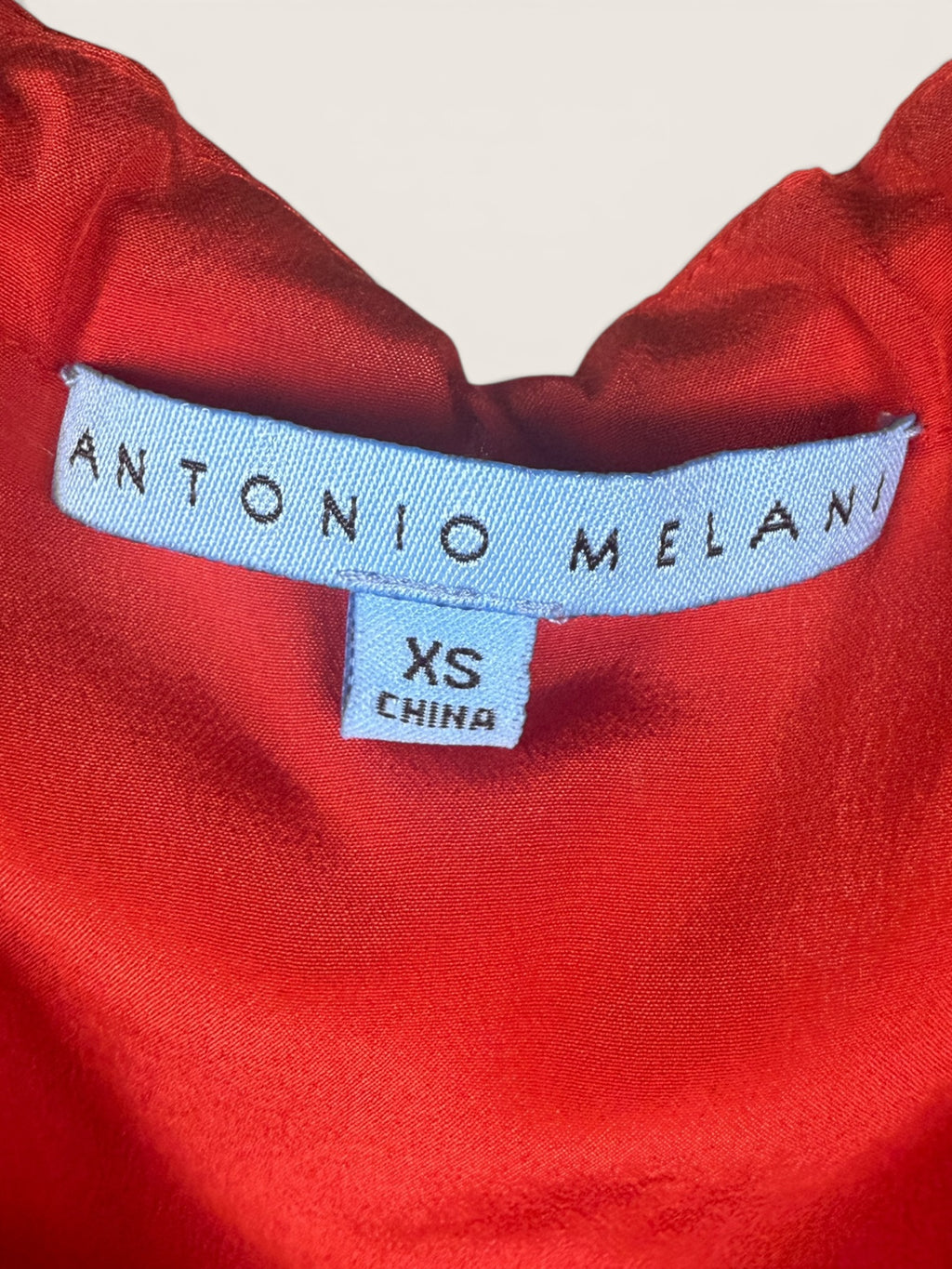 Antonio Melani Red Off-the-Shoulder Top with Puff Sleeves
