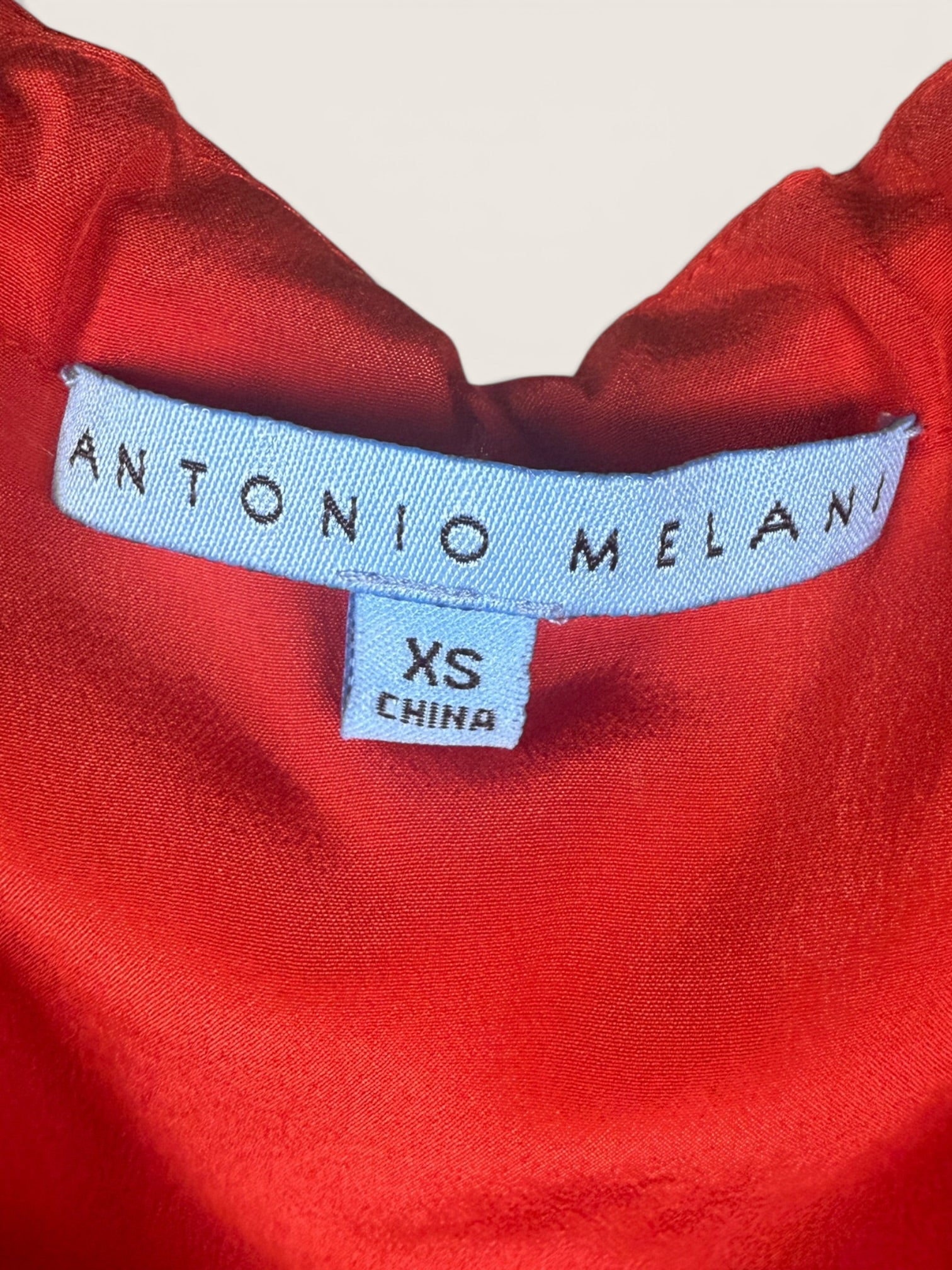 Antonio Melani Red Off-the-Shoulder Top with Puff Sleeves