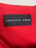 August Silk Red Short-Sleeved Dress