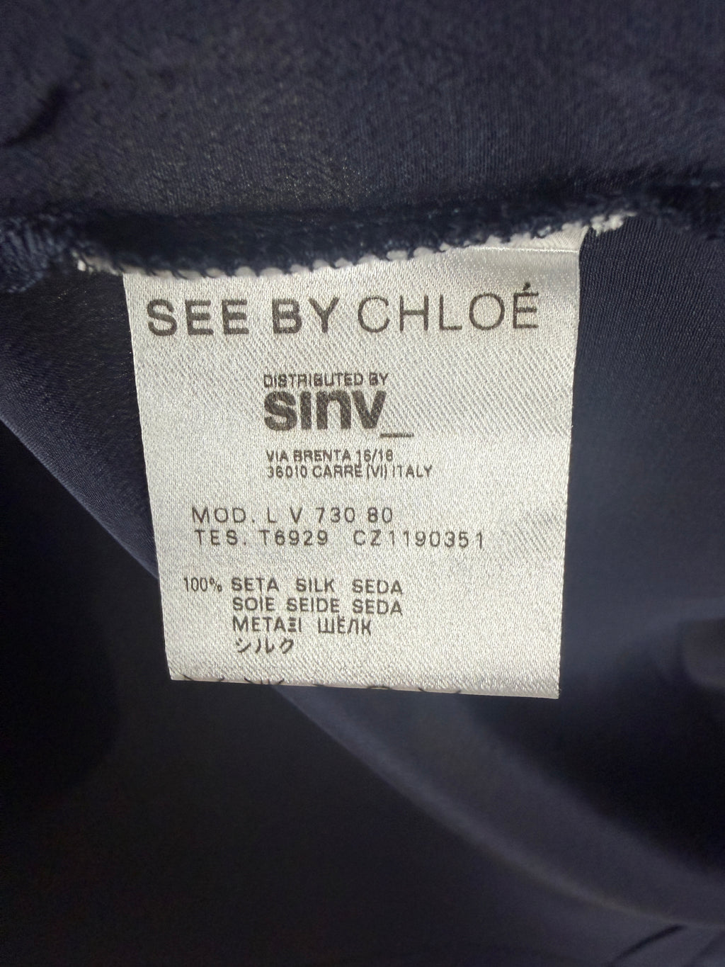 See By Chloé Longline Color-Block Silk Shirt - photo 9