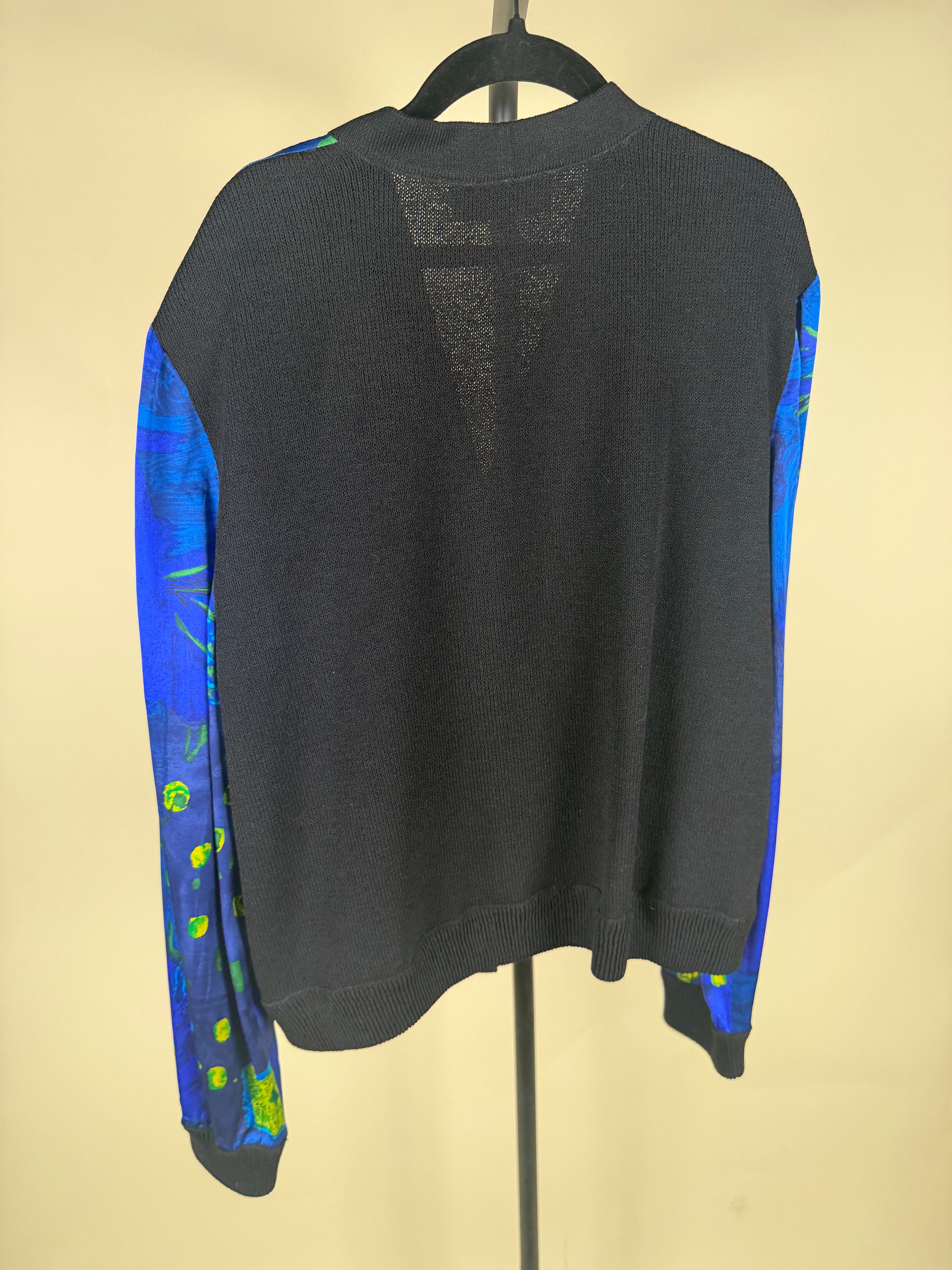 St. John Collection by Marie Gray Mixed-Media Cardigan with Abstract Floral Print - photo 7