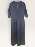FRAME Black Puff Sleeve V-Neck Dress