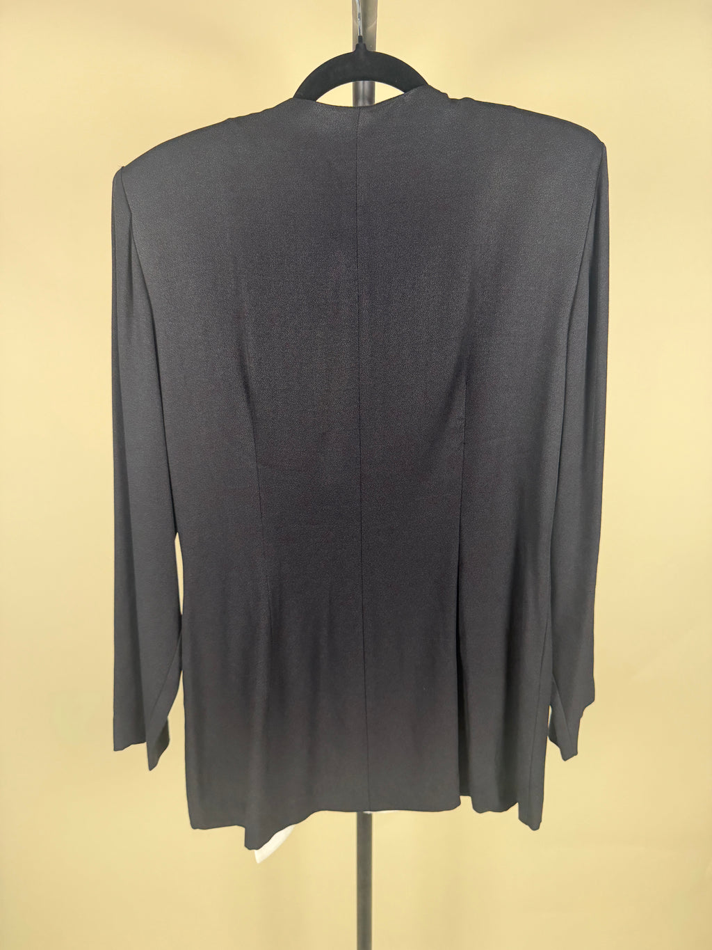 D.J. Summers Black and White Color-Block Blazer (1980s) - 57% Rayon / 43% Acetate - photo 7