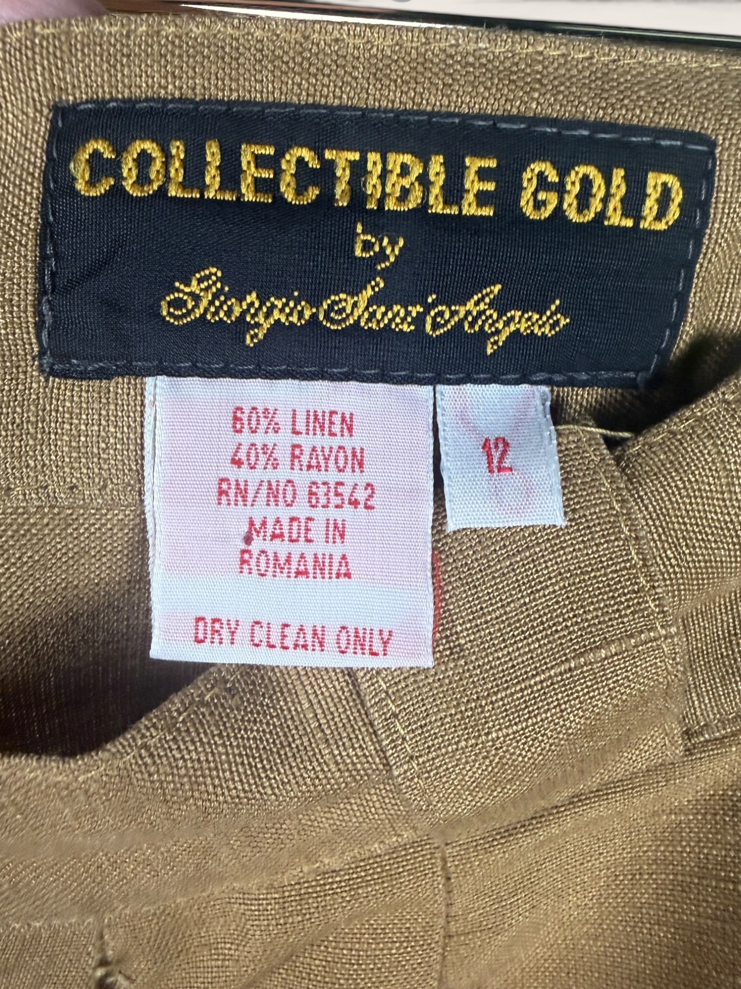 Collectible Gold Men's Tan Casual Pants