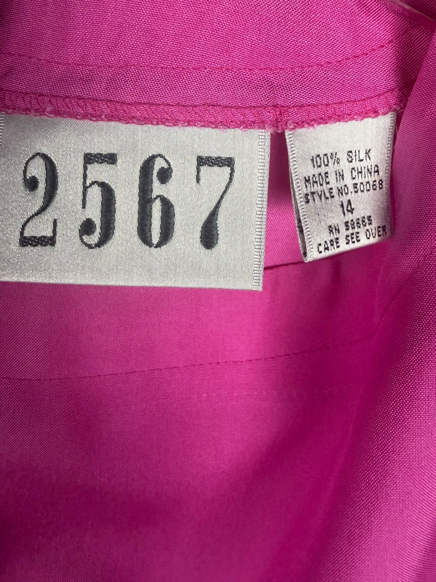 2567 Purple Silk Blouse with Boxy Silhouette