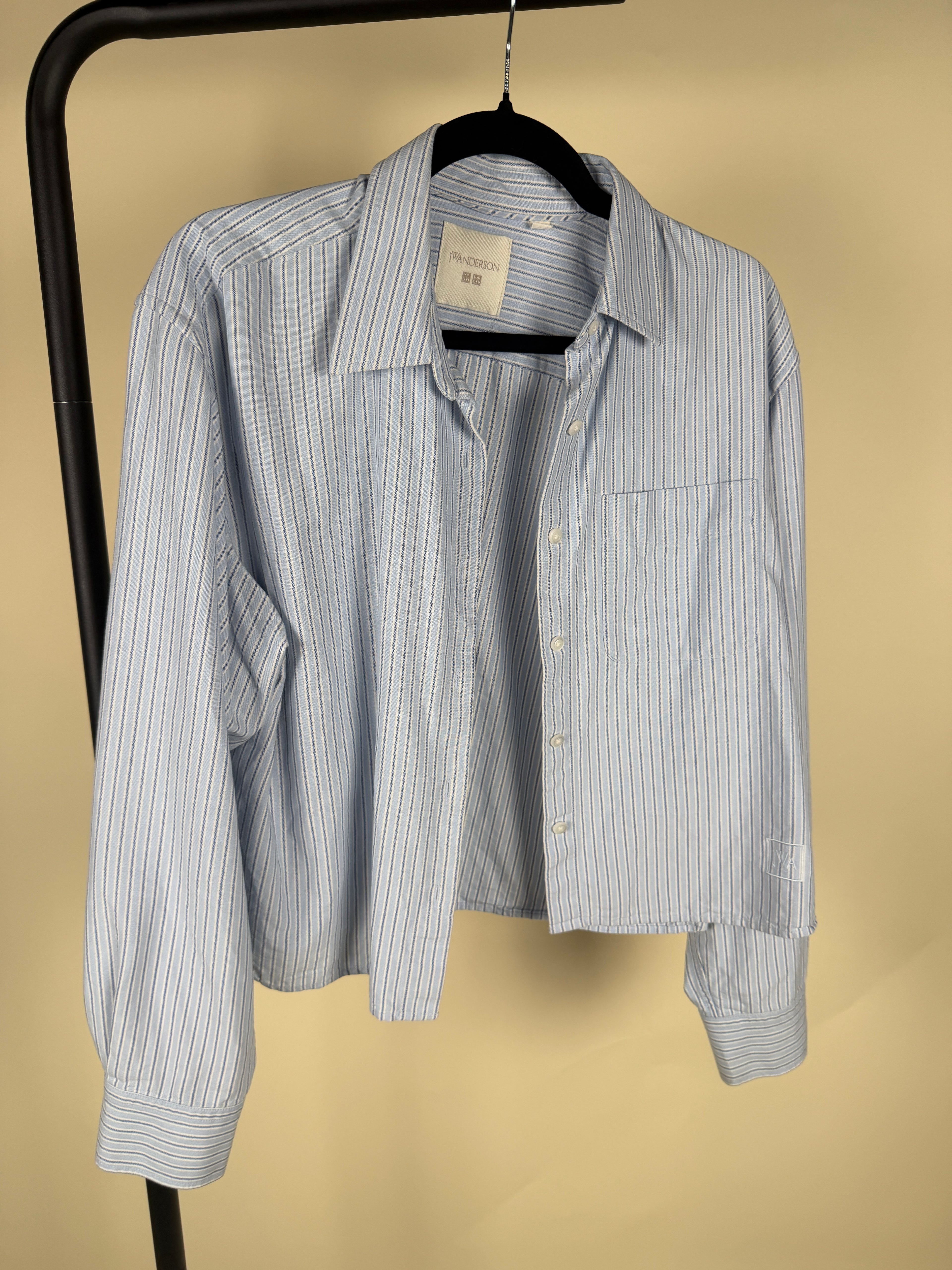 JW Anderson x Uniqlo Cropped Striped Button-Down Shirt - photo 6