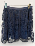 Black Crochet Midi Skirt by Ella Moss