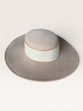Dobbs 1920s-1940s Wide-Brimmed Wool Felt Hat with Grosgrain Trim