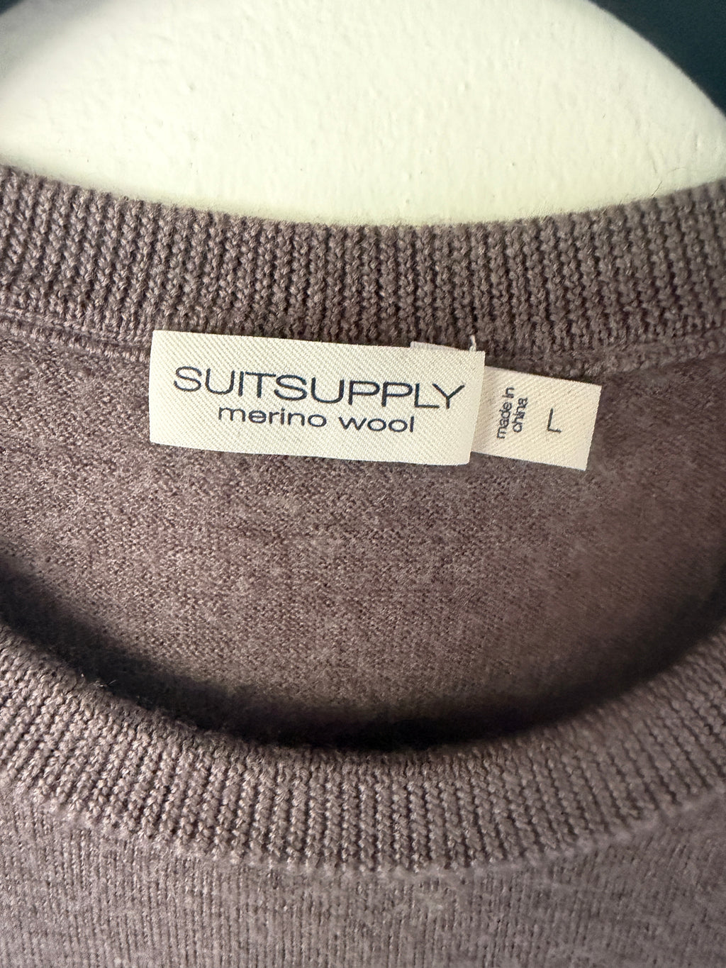 Suitsupply Taupe/Greige Merino Wool Crewneck Sweater - photo 2