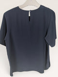Galinda Wang Black Keyhole Back Blouse