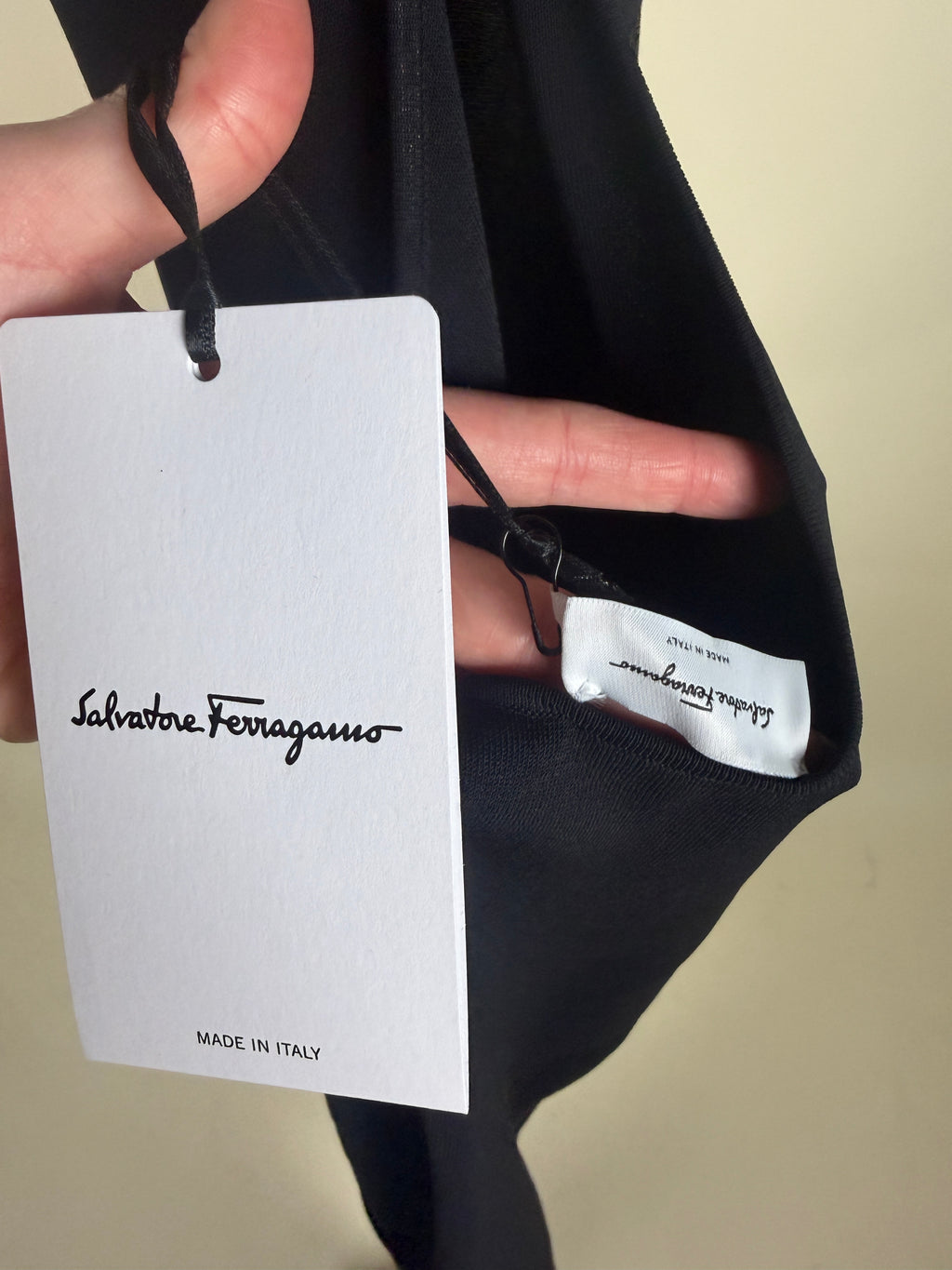 Salvatore Ferragamo Black Sleeveless Maxi Slip Dress with Deep V-Neck and Body-Con Silhouette - photo 8
