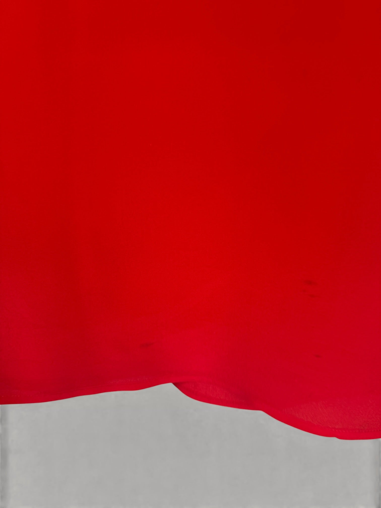 Mid-20th Century Red Silk Blouse with Button Front