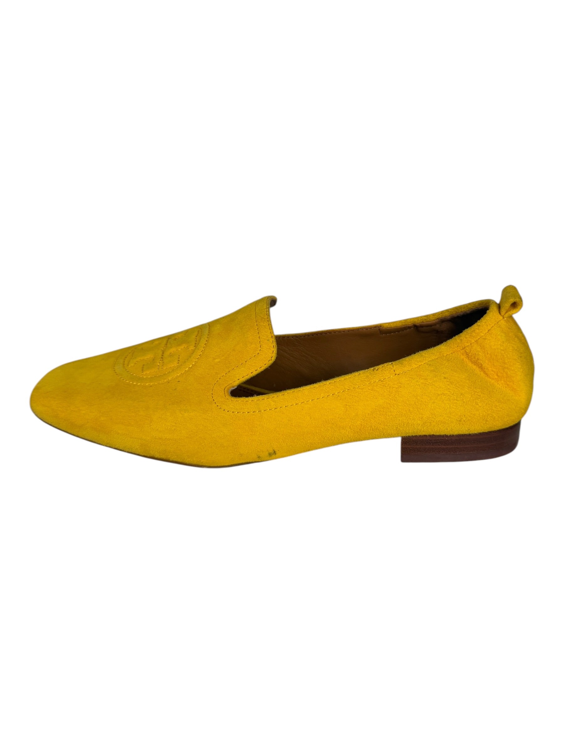 Tory Burch Yellow Suede Loafers