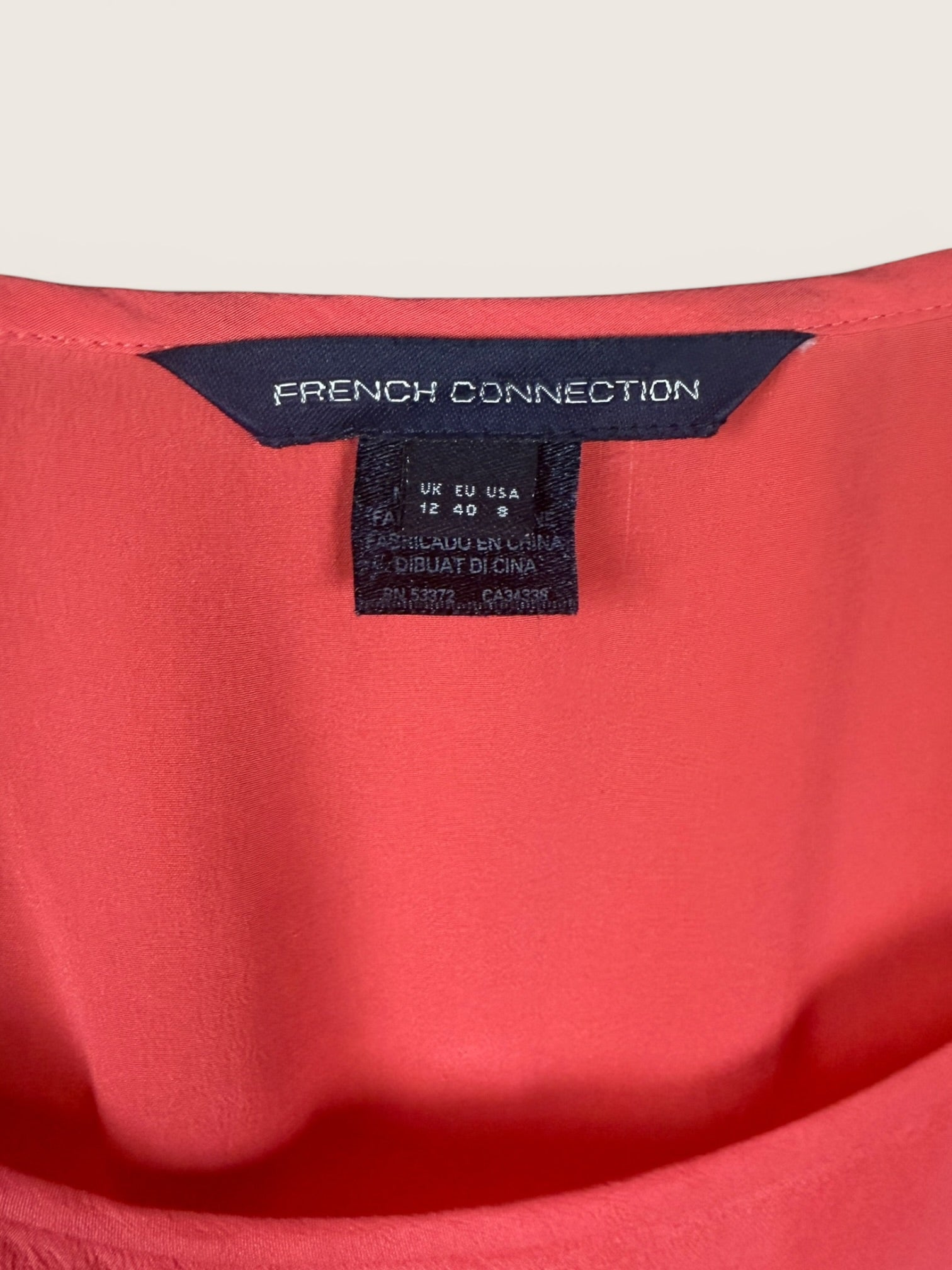 French Connection Red Top with Pocket Detail