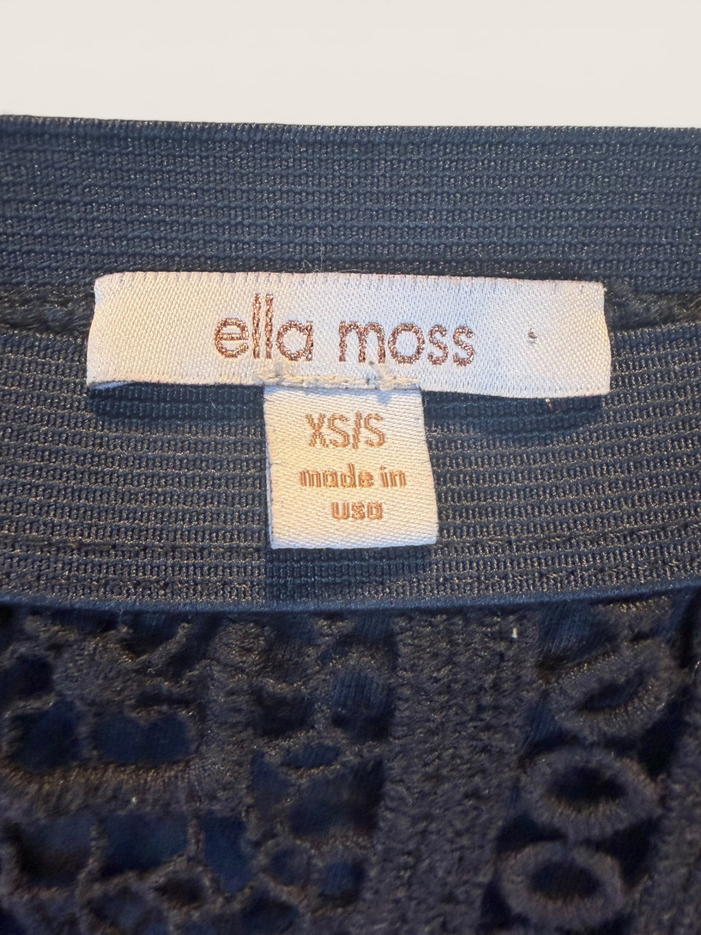 Black Crochet Midi Skirt by Ella Moss