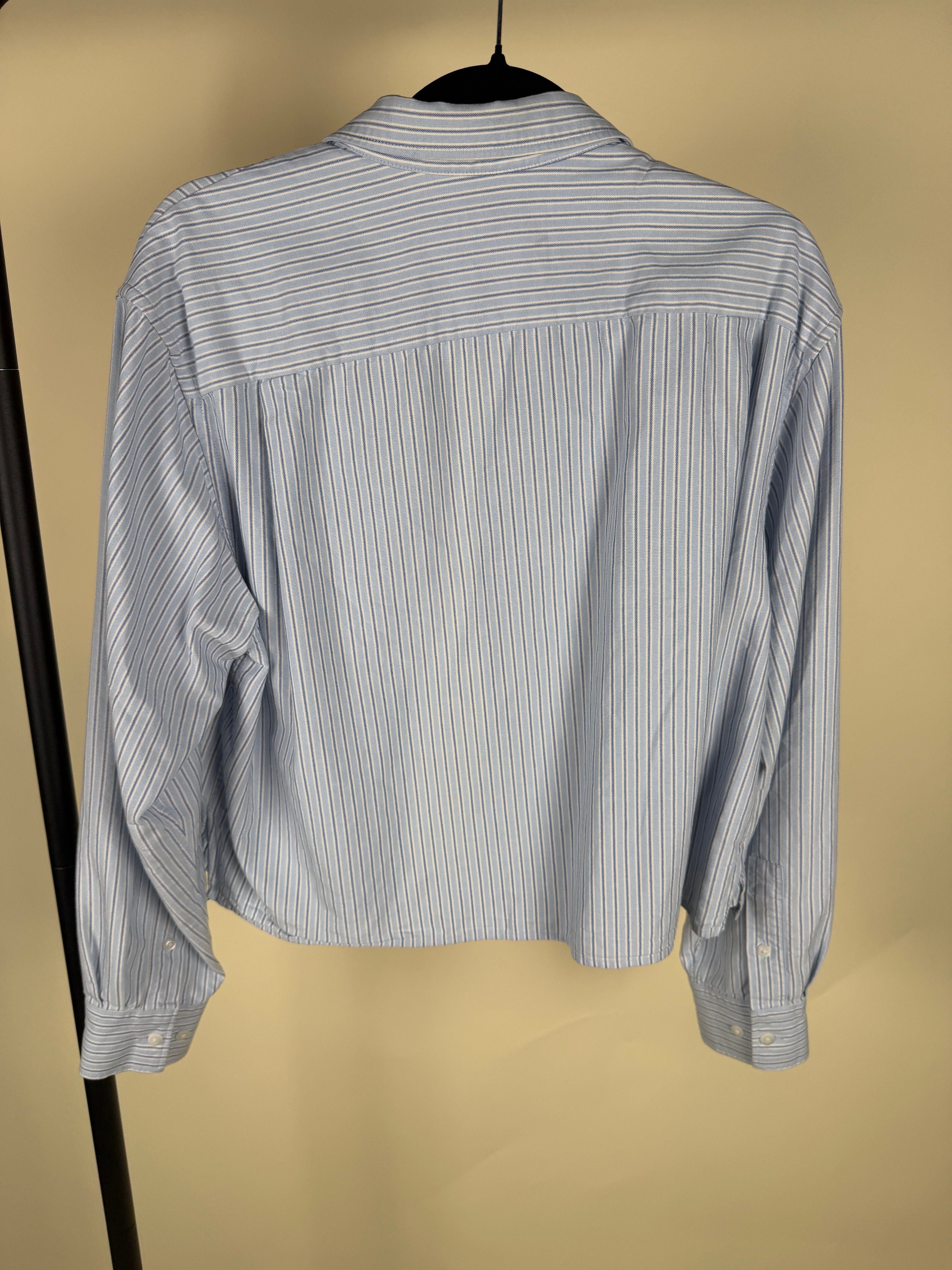 JW Anderson x Uniqlo Cropped Striped Button-Down Shirt - photo 7