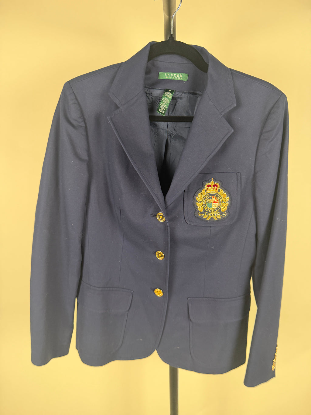 Ralph Lauren Navy Blazer with Embroidered Crest Patch - photo 6