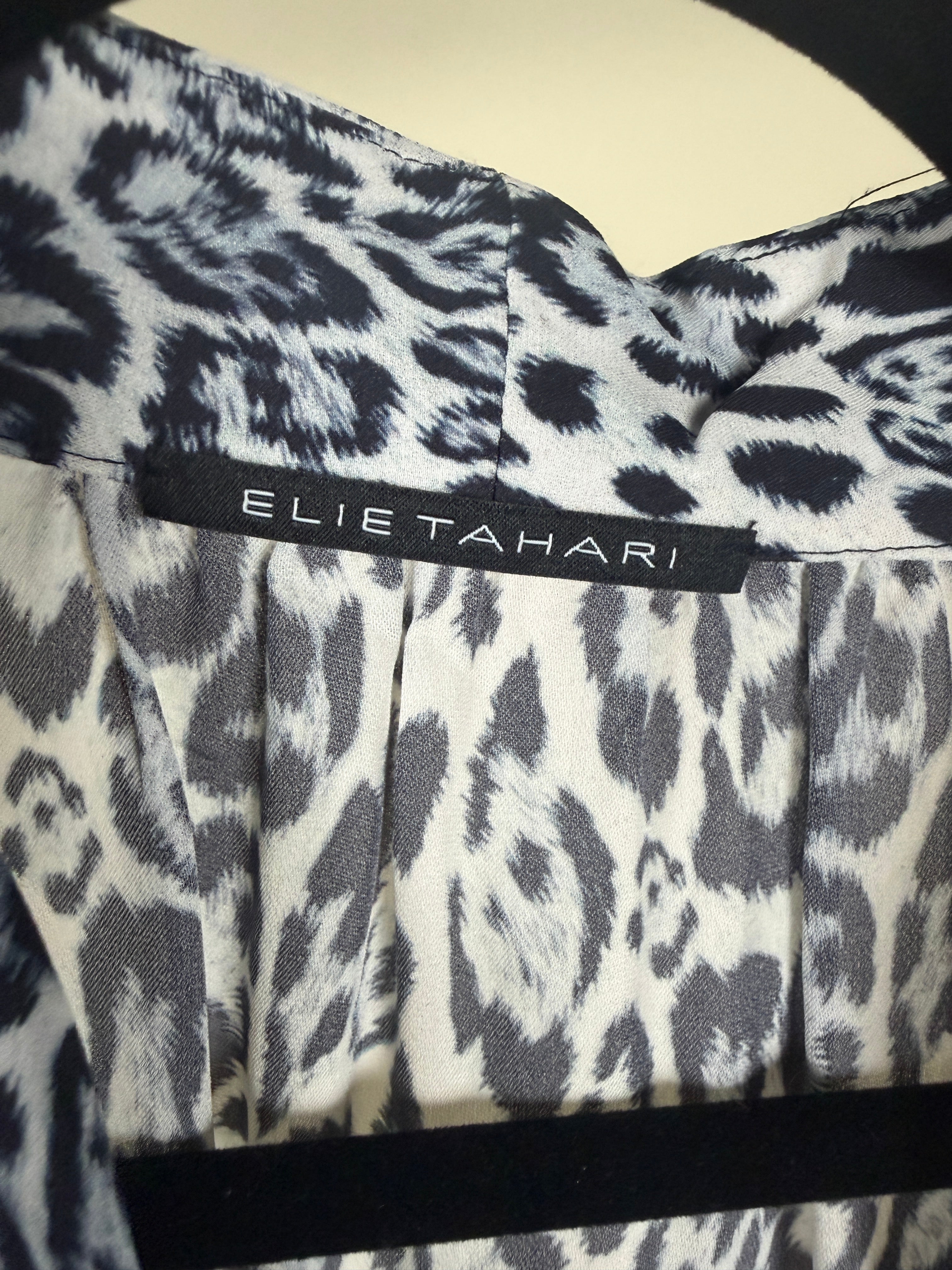 Elie Tahari Sleeveless Silk Blouse in Leopard Print - photo 8
