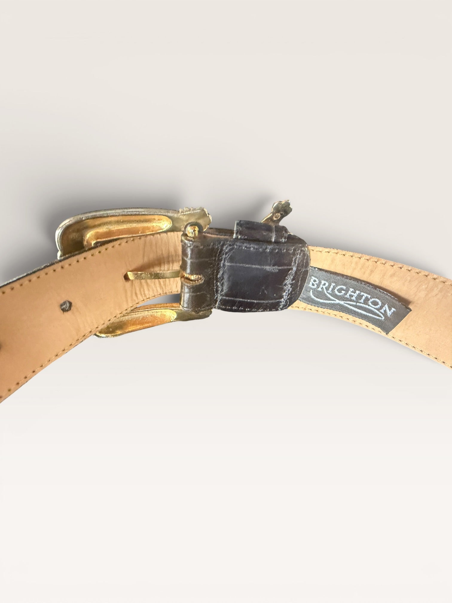 Brighton Mid-20th Century Belt with Ornamental Gold Buckle