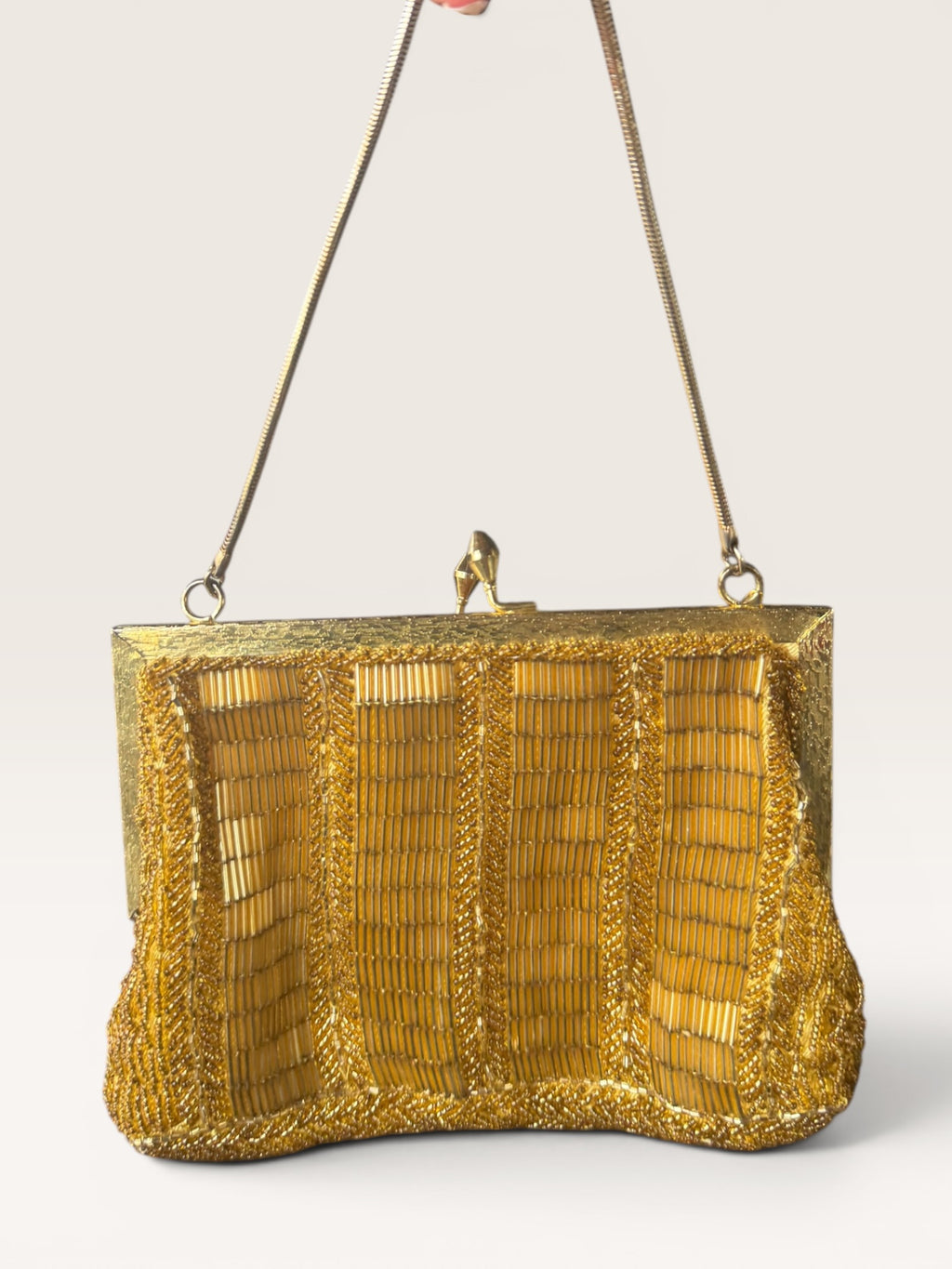 Regale LTD. Gold Beaded Clutch
